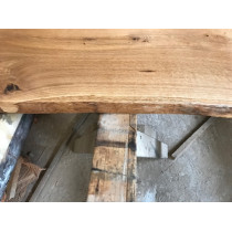 Baumscheibe, Waschtisch, Tischplatte, Eiche, Baumkante 60x35x4,5cm geölt 